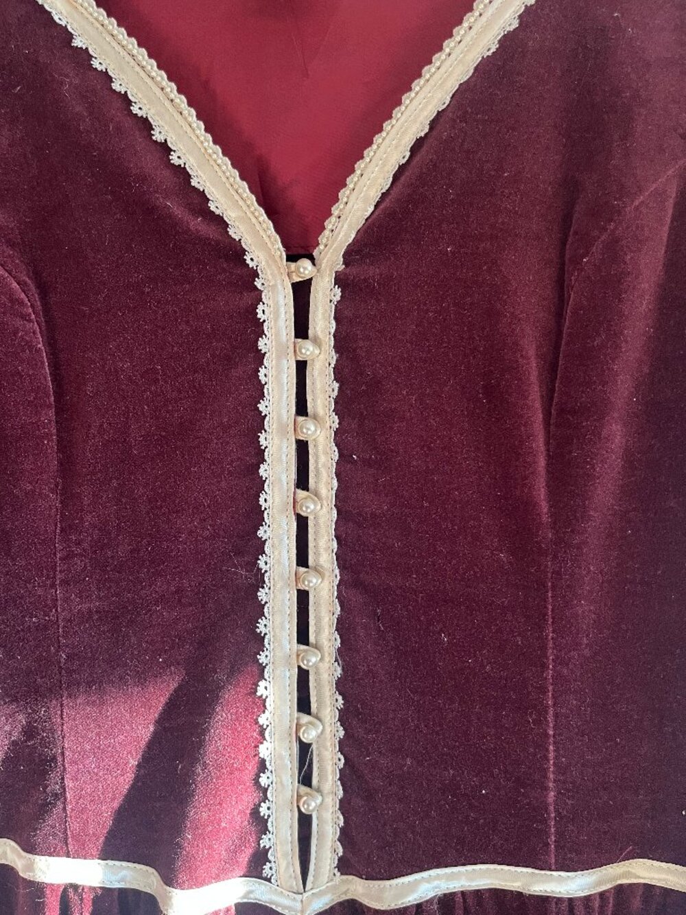 Gunne Sax Velvet Victorian Dress - Picture 3 of 4